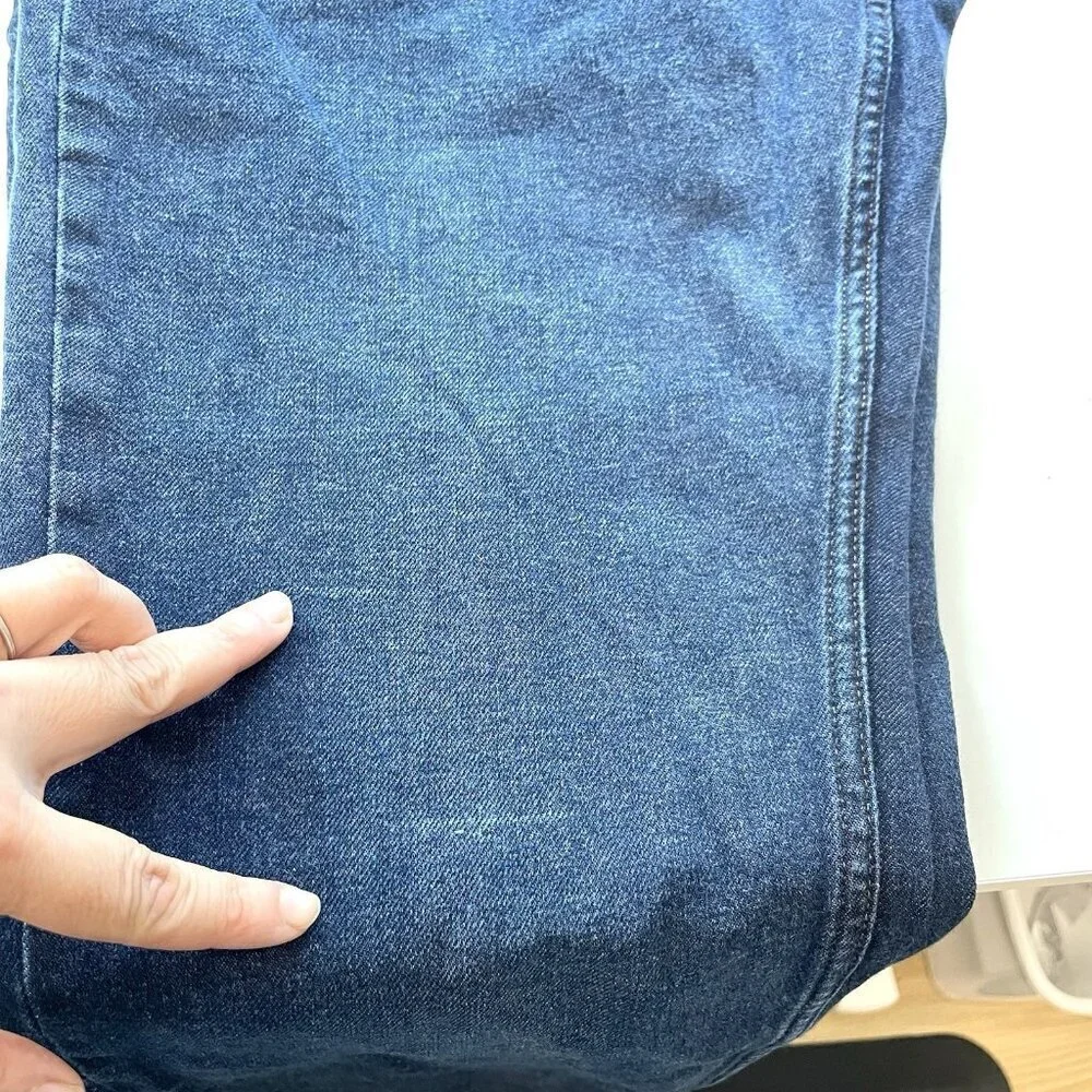 Everlane Uniform Slim 4 Way Stretch Jeans Dark Wash Organic Cotton size 34x30